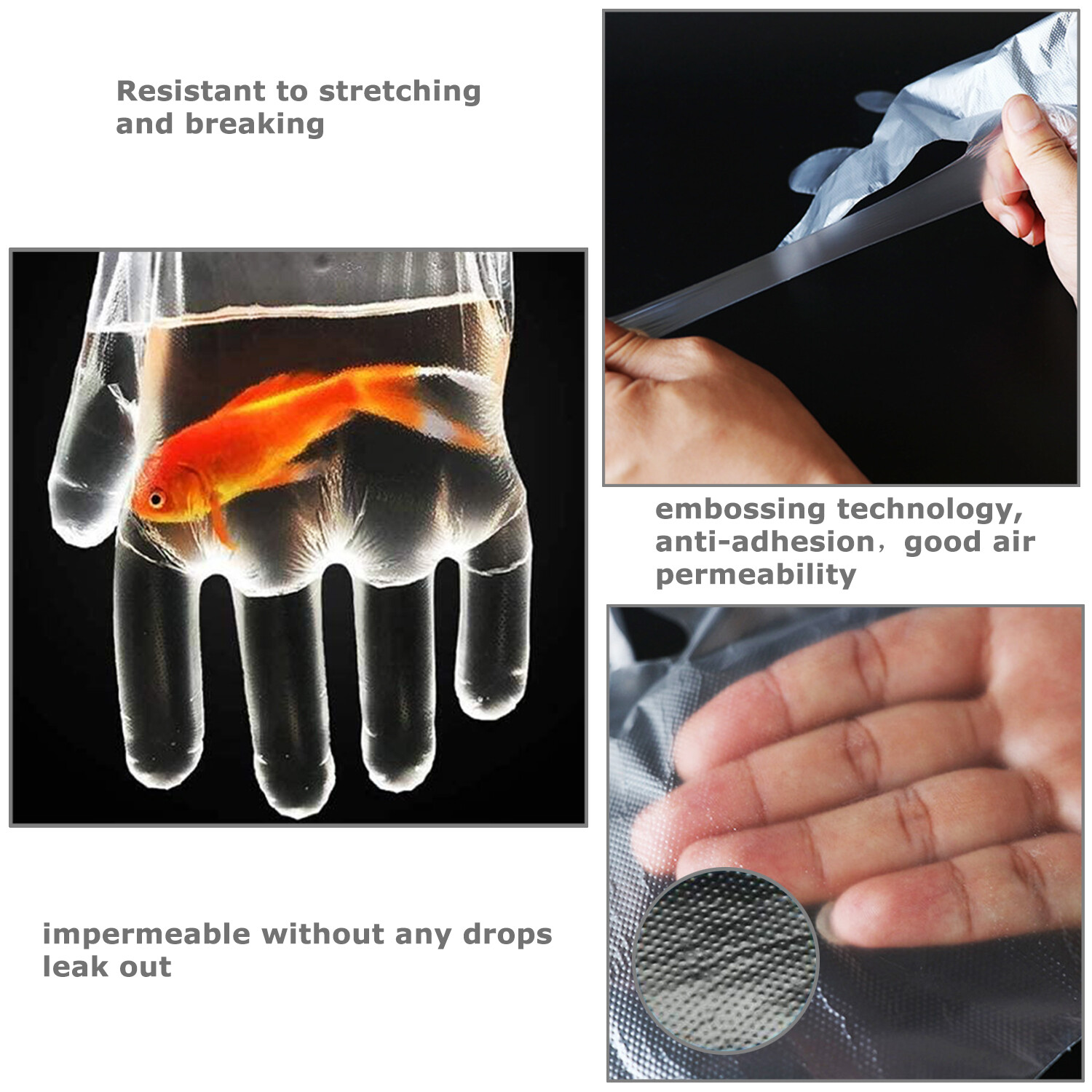 200/500/1000 Plastic Gloves Disposable Premium Polythene Catering Food Mechanics