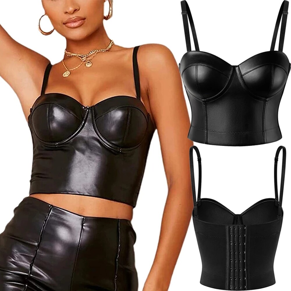 @ Women Black Steampunk Corset Bustier Gothic Shapewear Plus-Size Sexy Lingerie