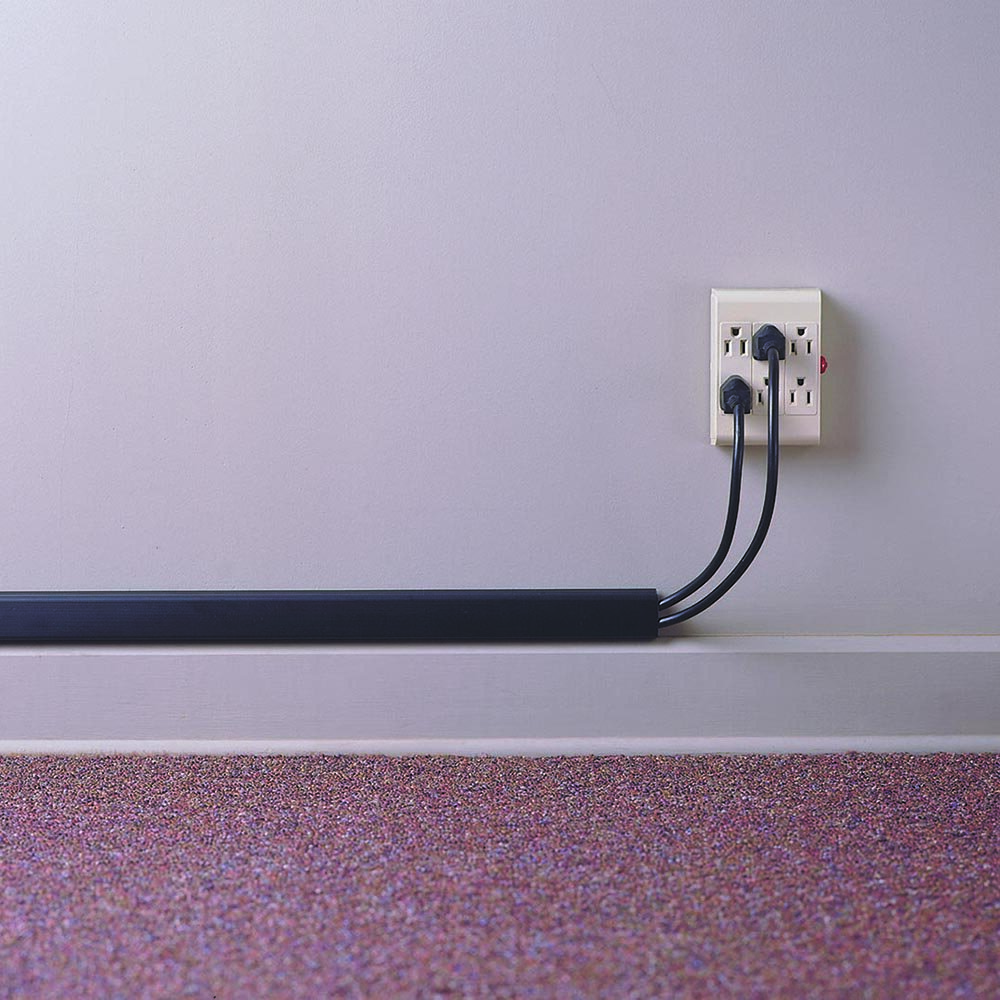 Channel, Locking-Latch, 3/4", Self-adhesive, Black