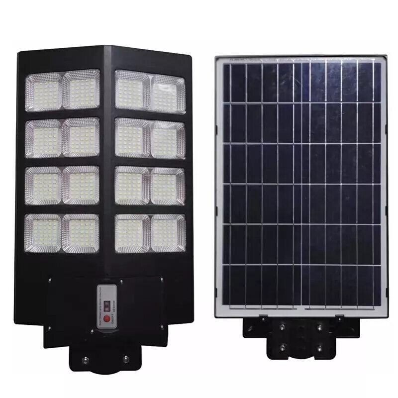 800 Watt LED Street Light With Solar Panel Twilight Remote Control