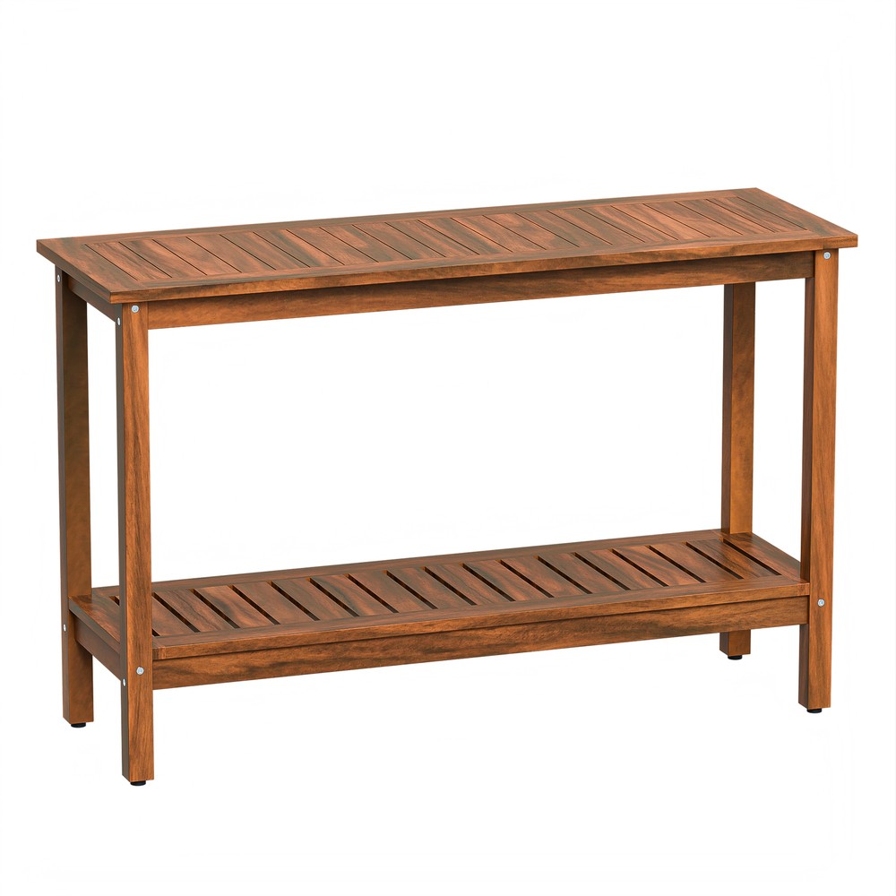 48" Console Table with Storage Behind Couch Sofa Table w/ Shelves For Garden