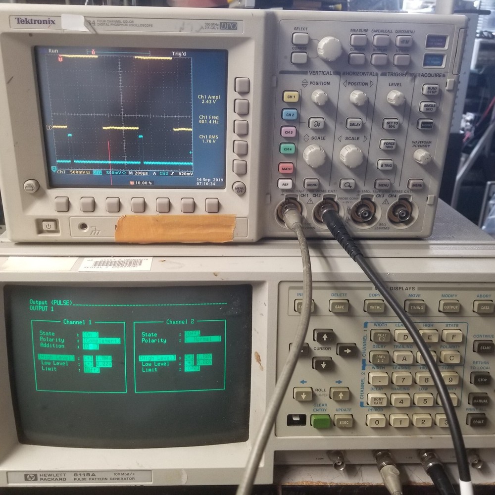 HP8118A 50MHz Pulse-Pattern Generator Adjustable Fall and Rise time PW, DLY, PER