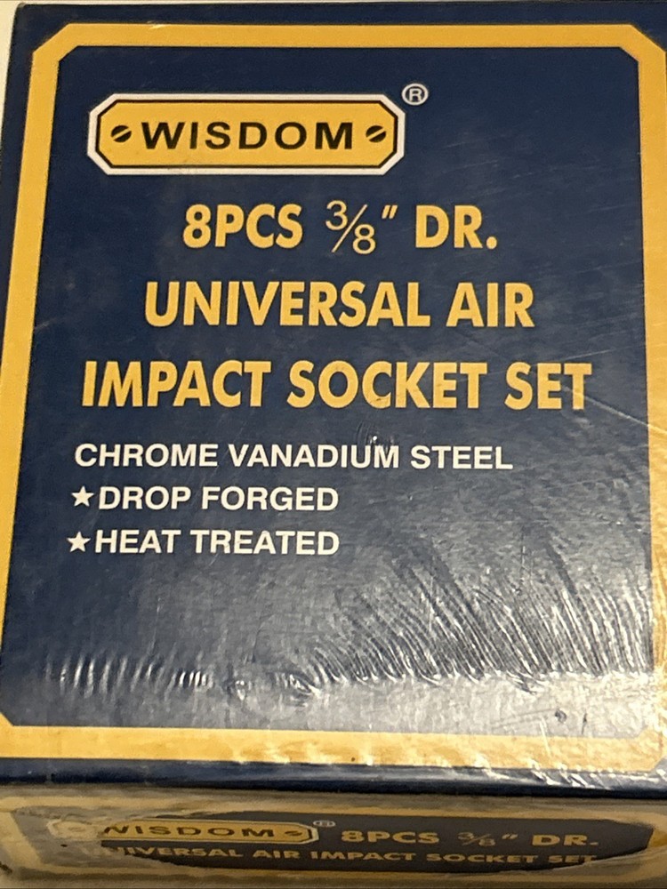 Wisdom Tools USA, 8 PC Air Impact 3/8” DR SAE Socket Set,