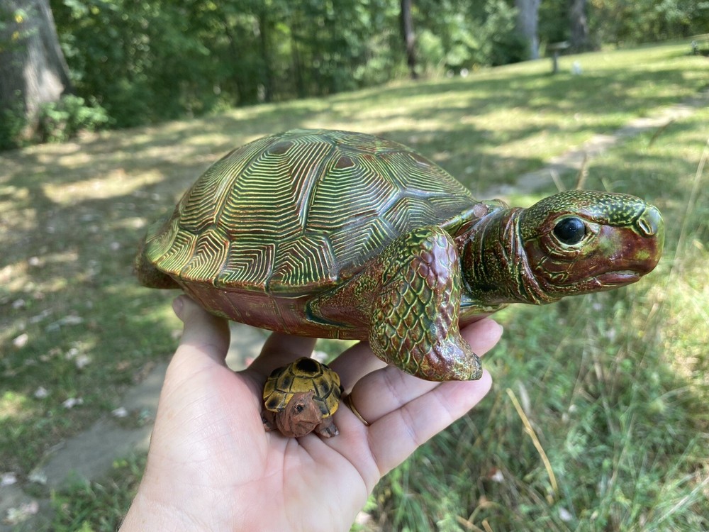 Turtle Lovers Realistic Ceramic Turtle 10.5” H52”
