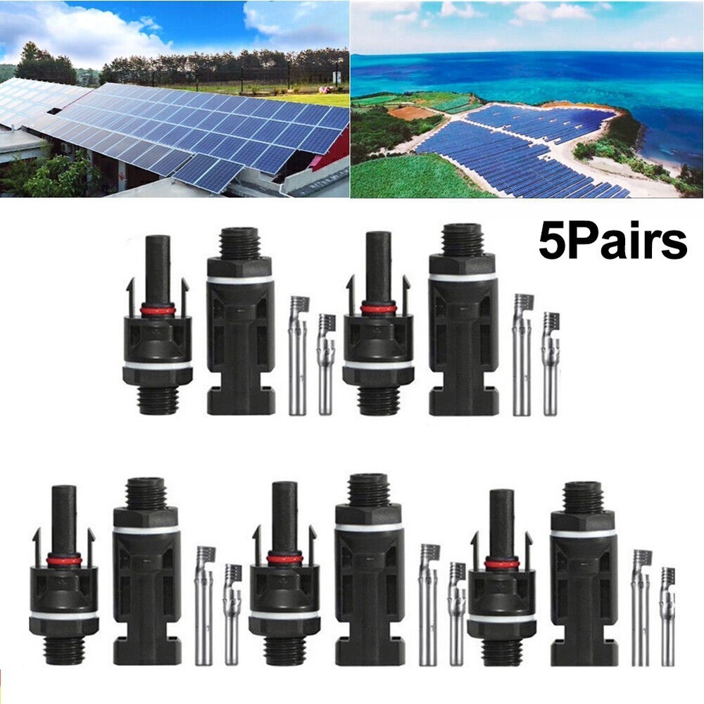 5Pairs Solar Panel Connector Socket Coupling Power Distributor Adapter New