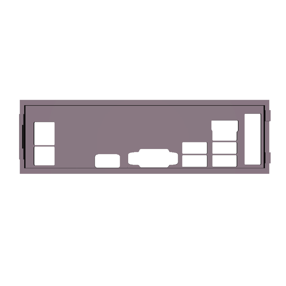 ECS A55F2P-M2 I/O Shield, 3D Printed, IO Backplate