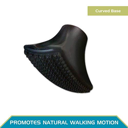 Able Life Universal Cane Grip Tip, Curved Rubber Base Attachment Tip for 3/4