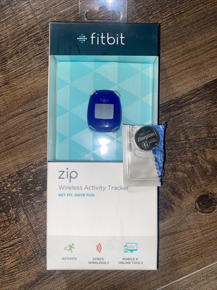 Fitbit Zip Activity Tracker Pedometer NEW In Box (open) Black +battery