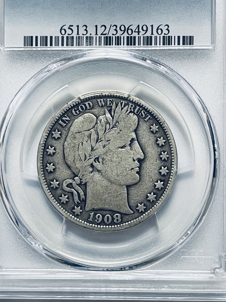 1908-D Barber Half Dollar PCGS F12