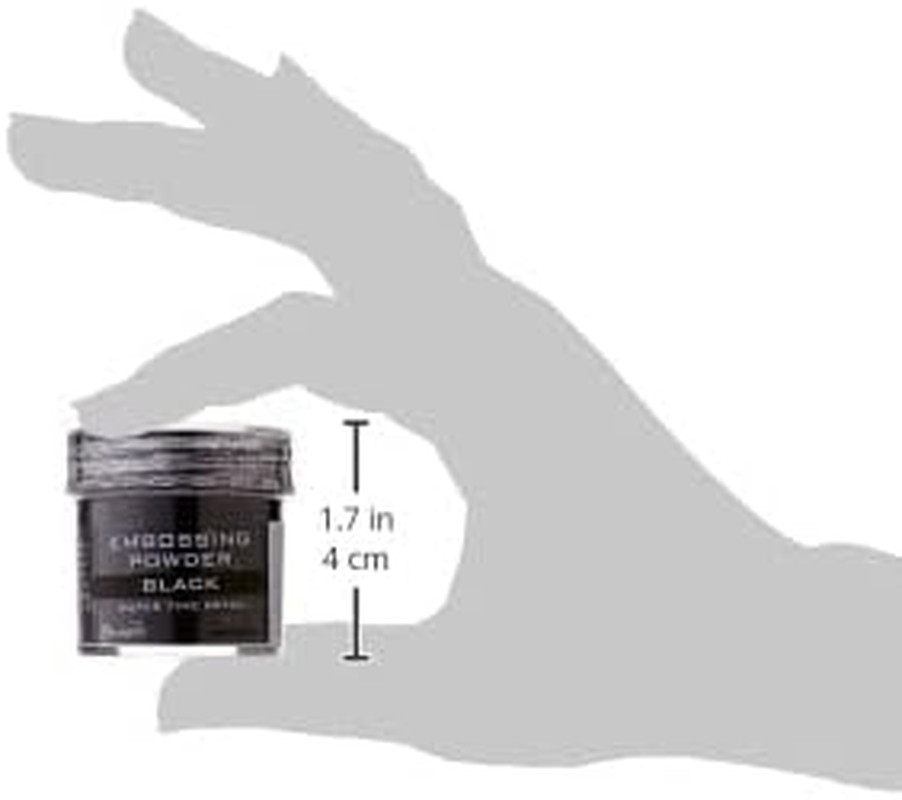 Embossing Powder, .56 Ounce Jar, Super Fine Black