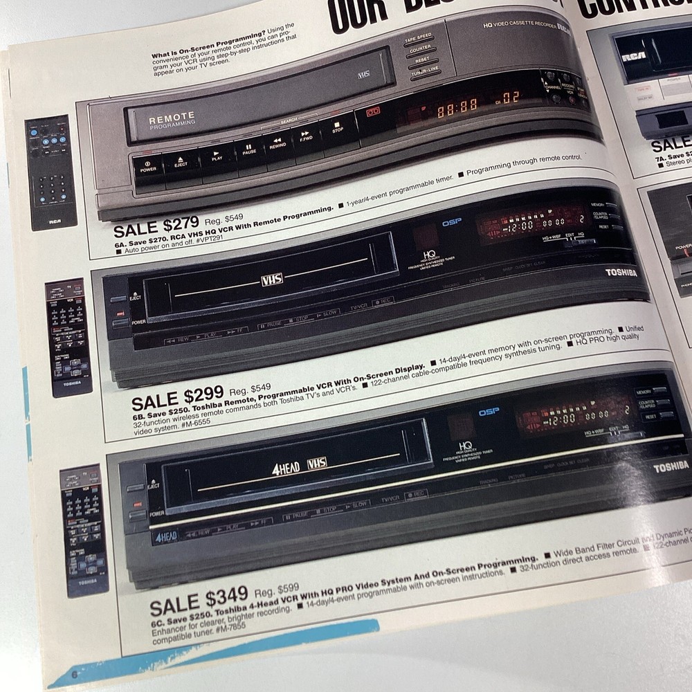 Electronics Catalog Miami Florida Burdines 1988 Mitsubishi Sony Casio Sharp JVC