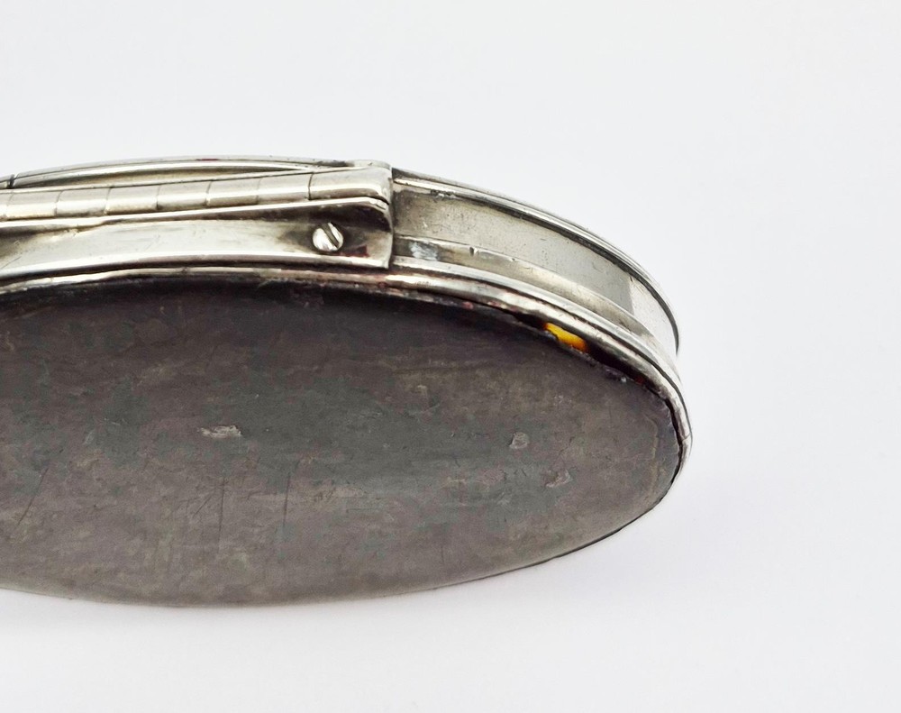 18TH CENTURY GEORGE I SOLID SILVER MOUNTED SNUFF BOX c1720