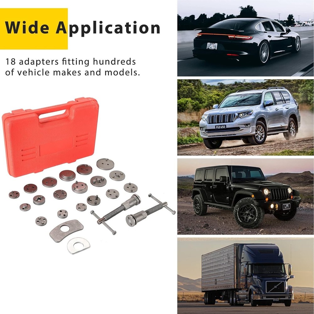 22pcs Heavy Duty Disc Brake Caliper Tool Set and Wind Back Kit