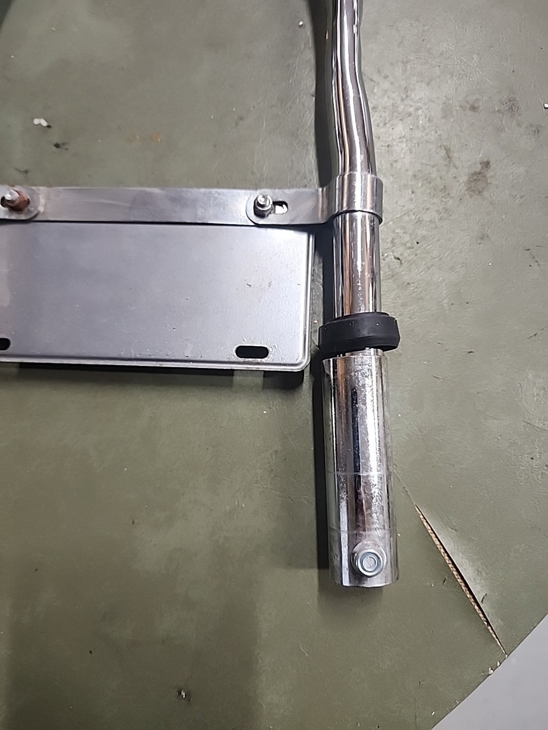 SCHWINN LIL STINGRAY TRICYCLE CHROME REAR SISSY BAR WITH PLATE NICE CHEAP L$$K