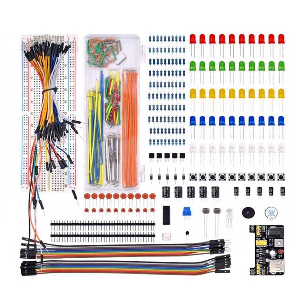 new breadboard kit electronic components--kit with plastic bo8915