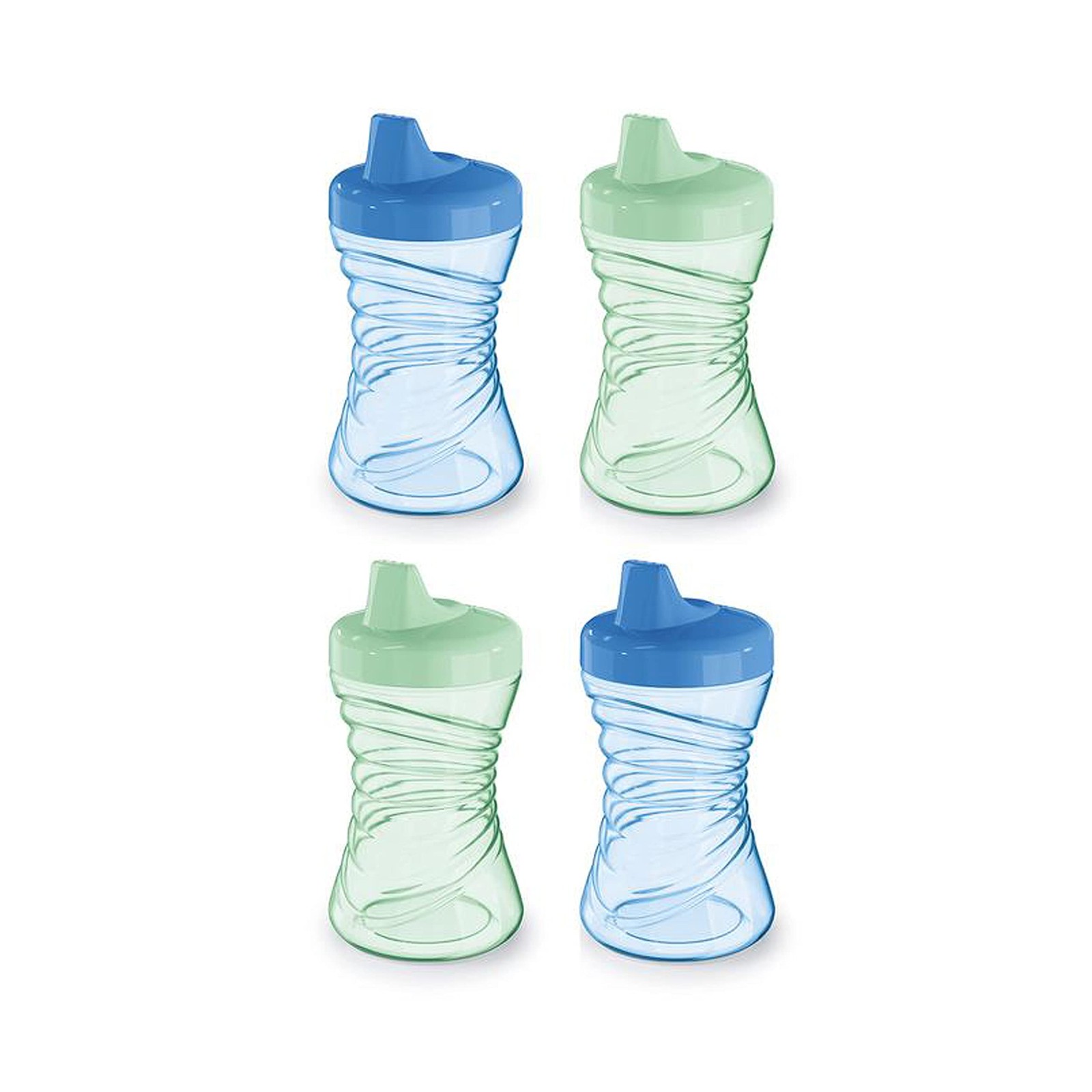 NUK Fun Grips Hard Spout Sippy Cup 10oz 4-Pack BPA-Free Spill Proof