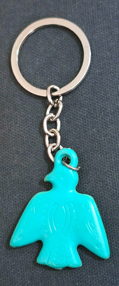 Older Plastic Bluebird Keychain Keyring