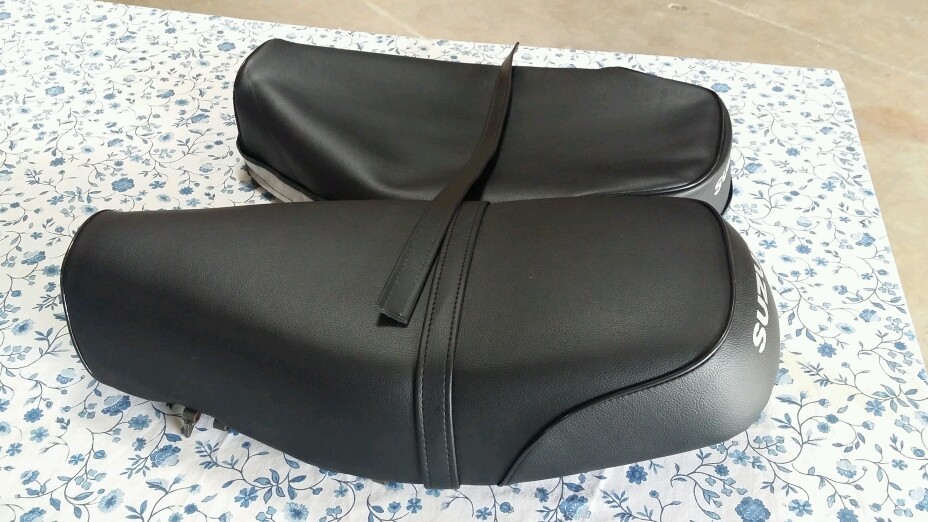 SUZUKI TS100 TS125 SEAT COVER 1973 TO 1976 MODEL Seat Cover +strap (S67)