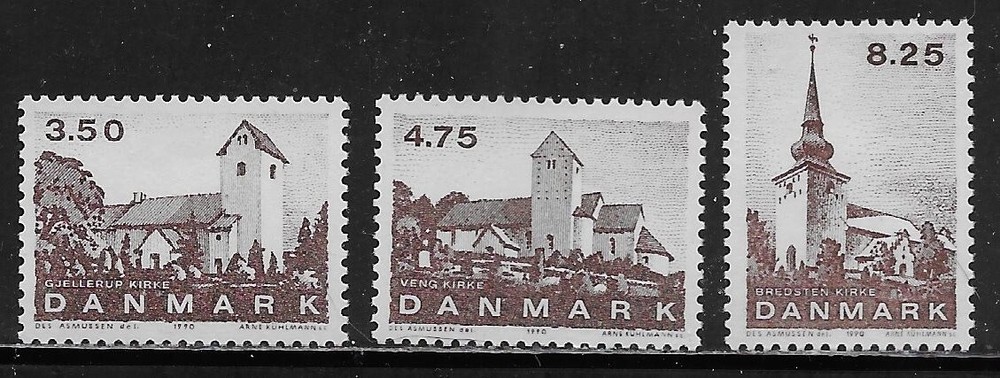 Denmark Scott #'s 924 - 926 MNH