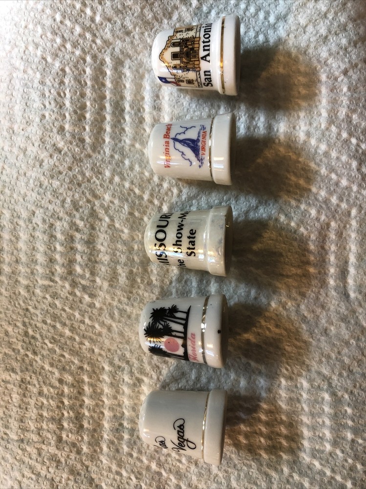 collectible porcelain sewing thimbles