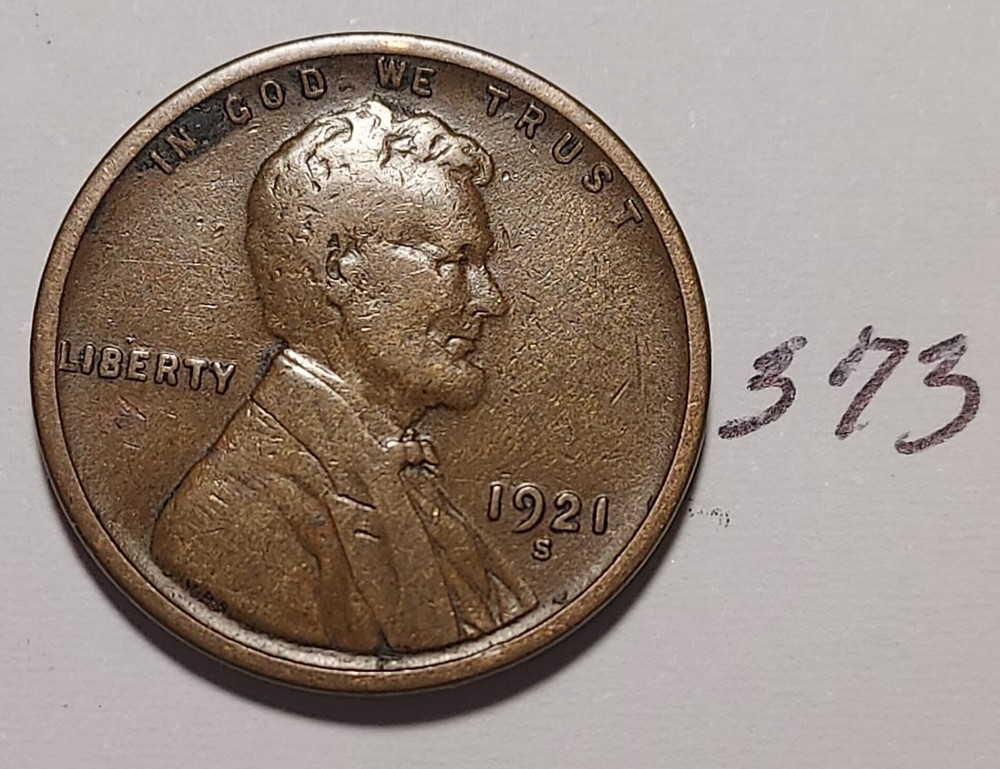 1921-S Lincoln Wheat Cent   #373