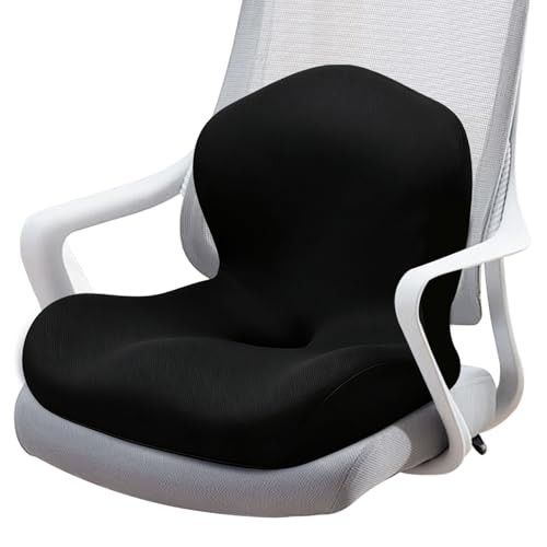 Seat Cushion, Office Chair Cushion, L-Shaped Ergonomic Car Seat Cushions, Black