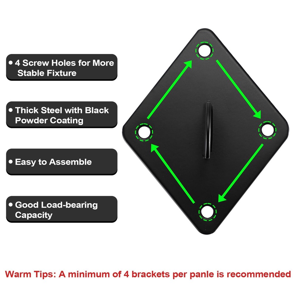 16 PCS Gridwall Mount Brackets, Metal Grid Panel Accessories, Wall Mounting B...