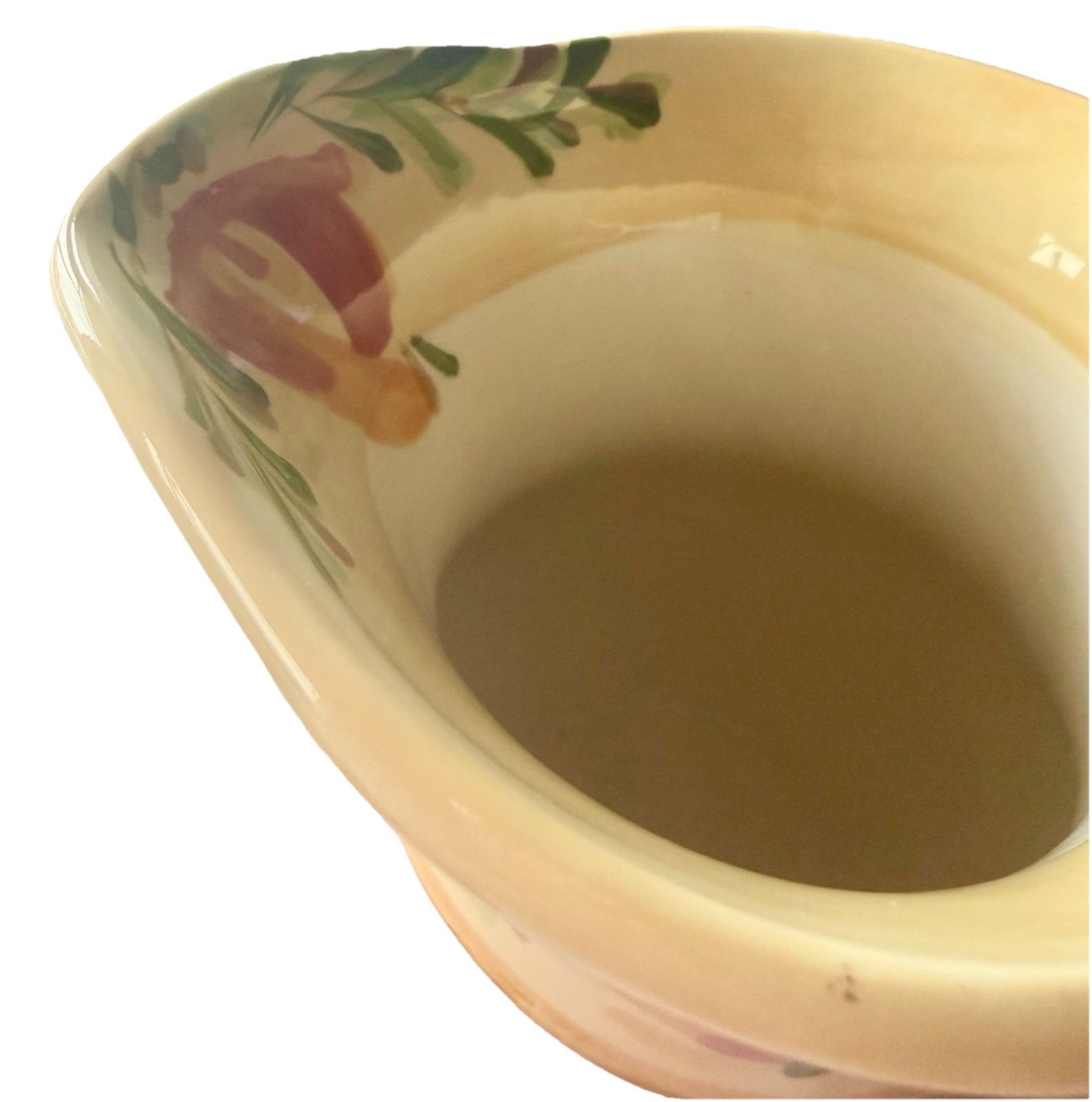 Gail Pittman Southern Living Siena 8”x8.5” Ceramic Pitcher Floral Striped 48 Oz.