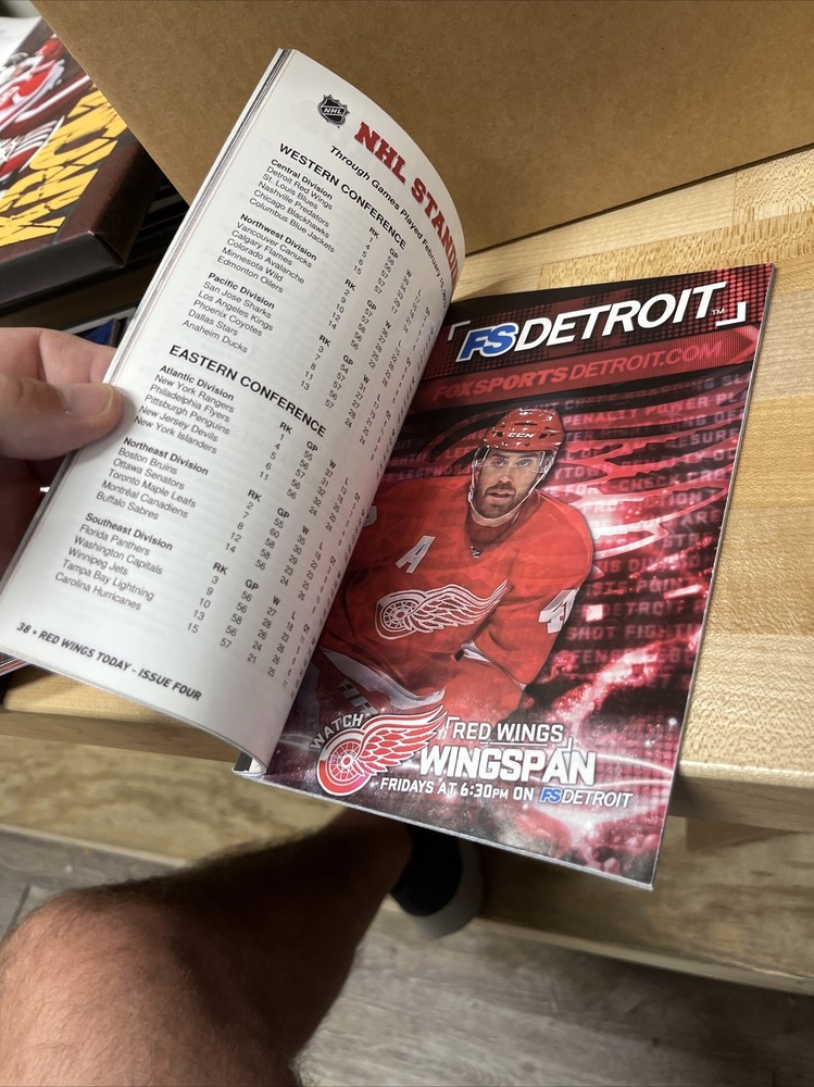 Detroit Red Wings Today 2/19/2012 Program VS San Jose