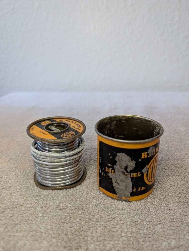 Vintage Kirk Kirkson Solid Wire Solder 1 Lb Tin
