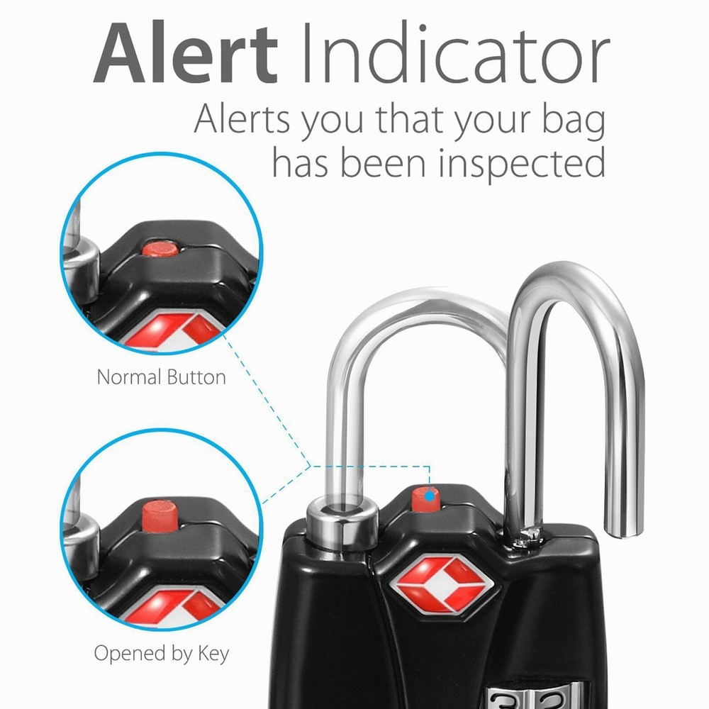 Metal Code Lock Mini Coded Keyed Anti-Theft Locks Travel TSA Luggage Lock