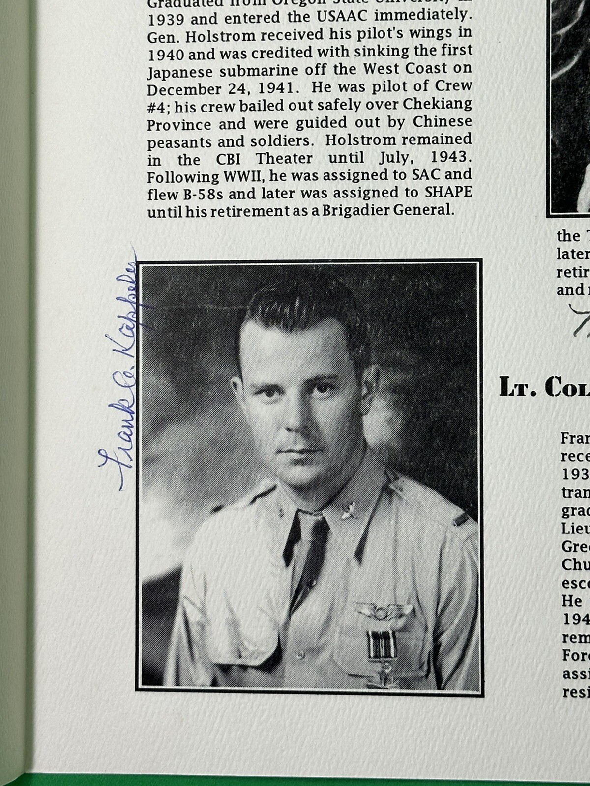 Signed Doolittle Tokyo Raiders Dinner Program - by Holstrom+Potter+Kappeler