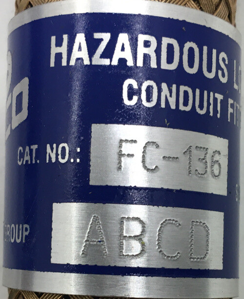 FC-136 PECO 1/2-INCH X 36 INCH BRASS EXPLOSION PROOF FLEXIBLE COUPLING