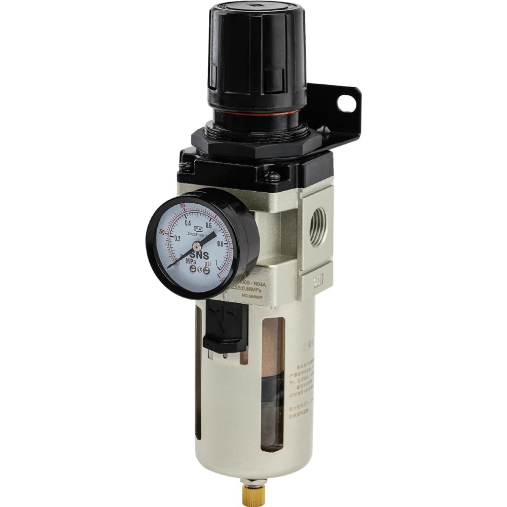 High Performance 1/2”NPT Air Filter Regulator with Semi-Automatic Drainage