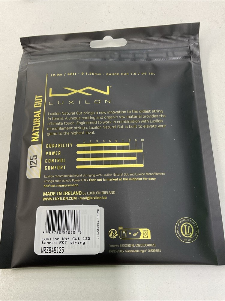 3 Pack Luxilon Natural Gut 125