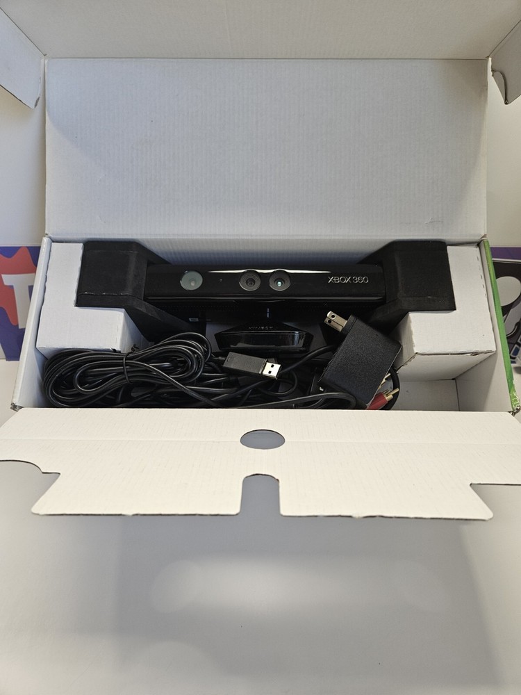 Kinect Sensor Camera (Xbox 360) w/ Kinect Adventures and Cables in Box
