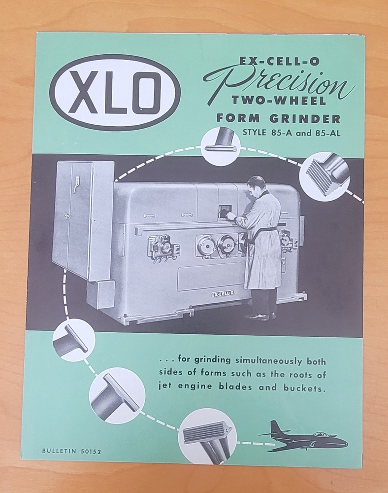 EXCELLO Precision Two Wheel Form Grinder Sales Catalog