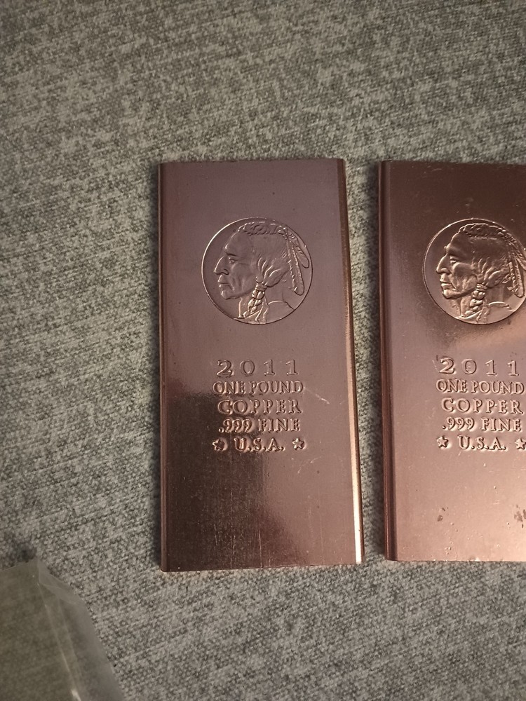 2. 1 Lb .999 Copper Bars