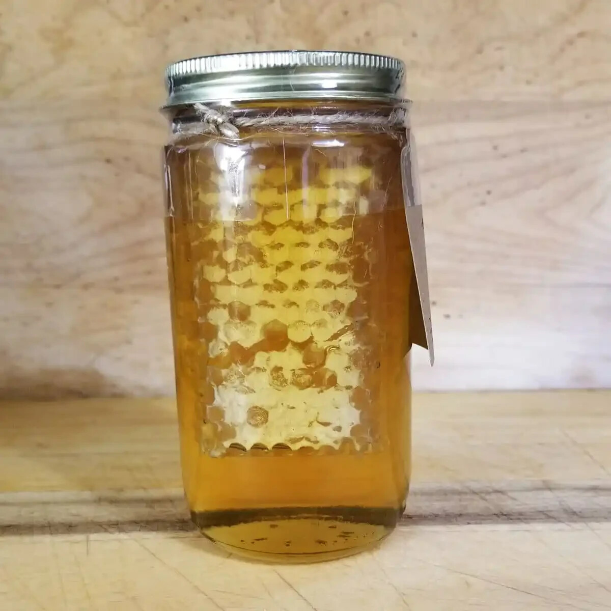 Raw Chunk Honey-1 lb (454g) - 100% Wildflower Local Organic Unfiltered GLASS JAR