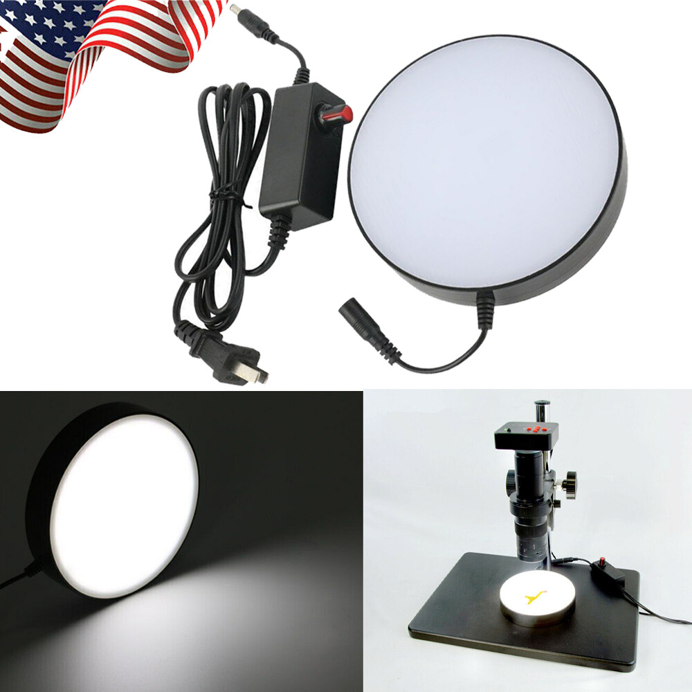 100-240V Adjustable Brightness LED Ring Bottom Light Source f Stereo Microscope