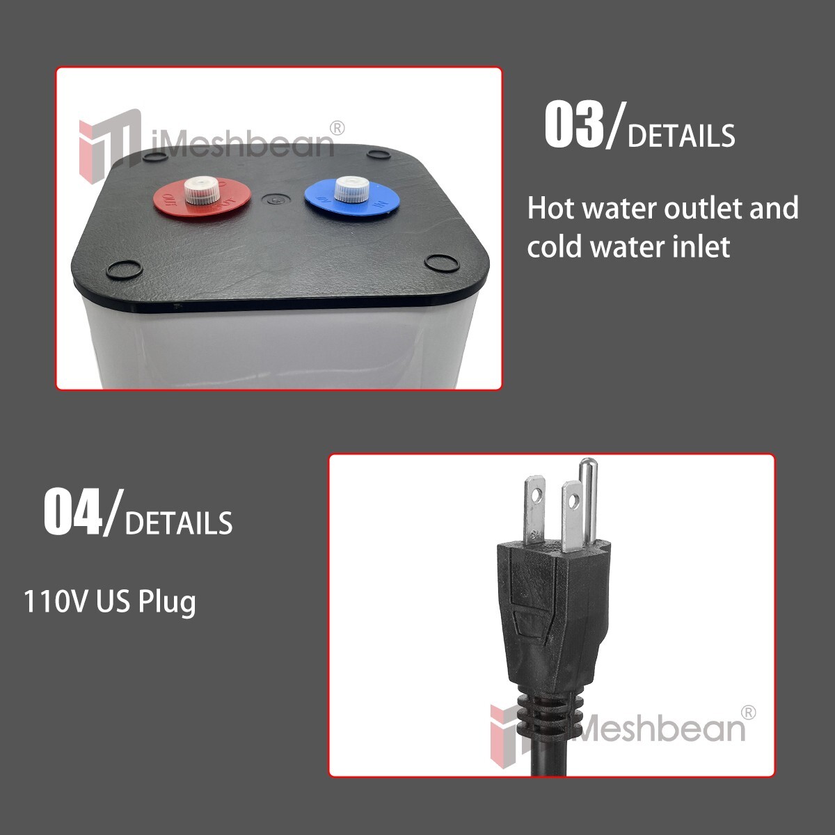 110V Mini Hot 10L Electric Tank Water Heater Kitchen Bathroom Home 95°F-167°F US