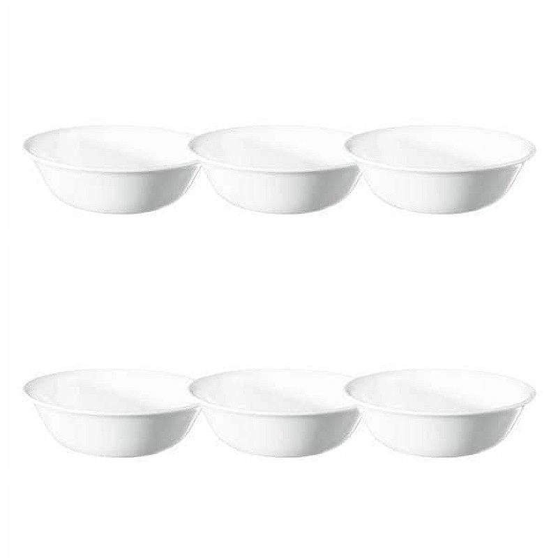 Durable Stackable Microwave Safe Soup Bowl Set 6 Piece Vitrelle Glass Dinnerware
