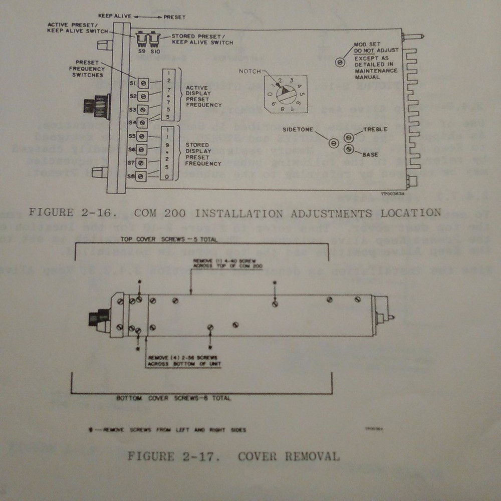 Narco Com 200 TSO Transceiver Install Manual