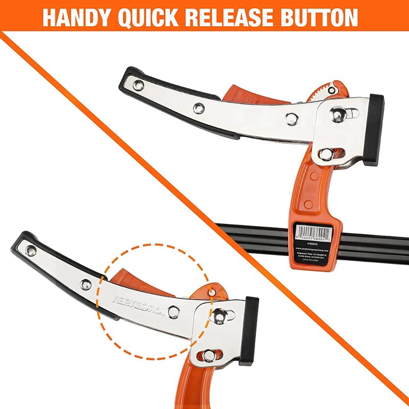 Jorgensen 2Pack 12-inch/4-inch/8-inch Bar Clamp Set Quick Release Gear Clamp Set