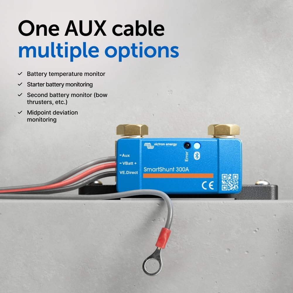 New Victron SmartShunt 300A/50mV IP65 – Bluetooth Battery Monitor