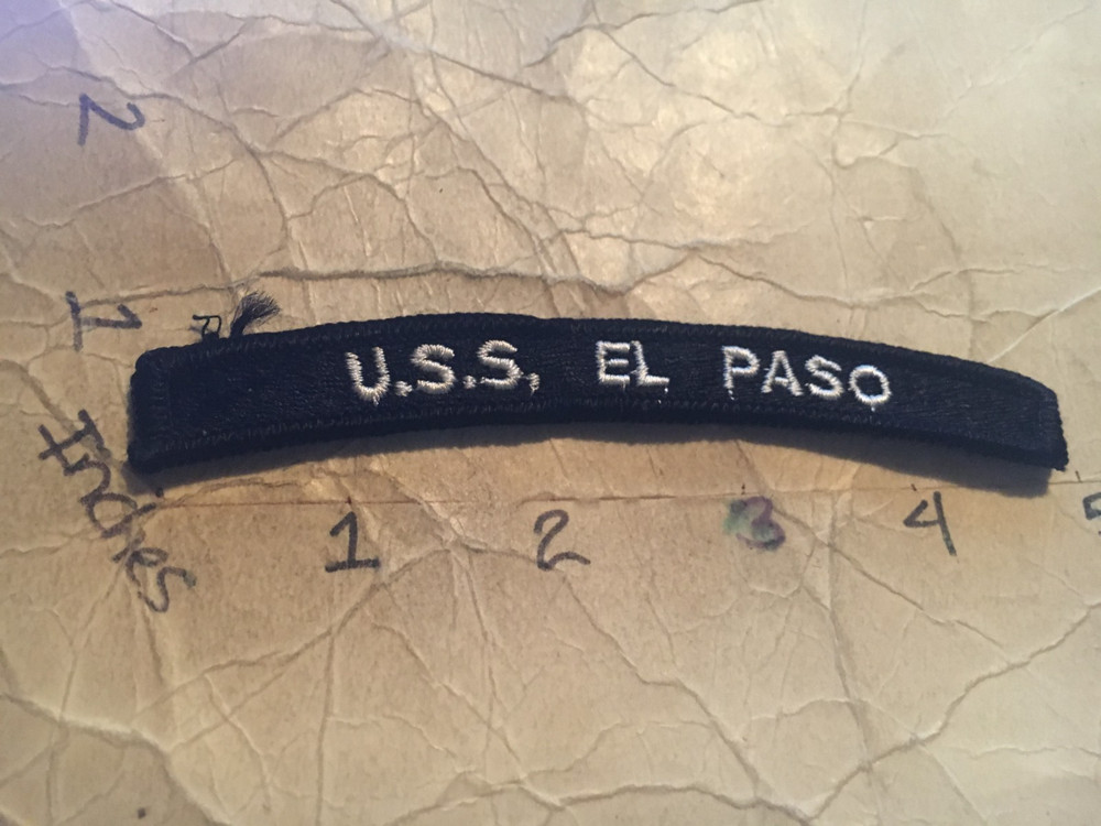 US NAVY SHOULDER STRIP TAB rocker Patch 10/12/25 USS El Paso