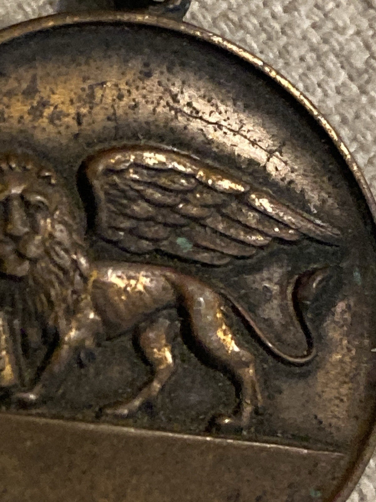 WWI US AEF ITALY 332ND INFANTRY 1928 Annual Reunion Medal New Castle PA Veteran