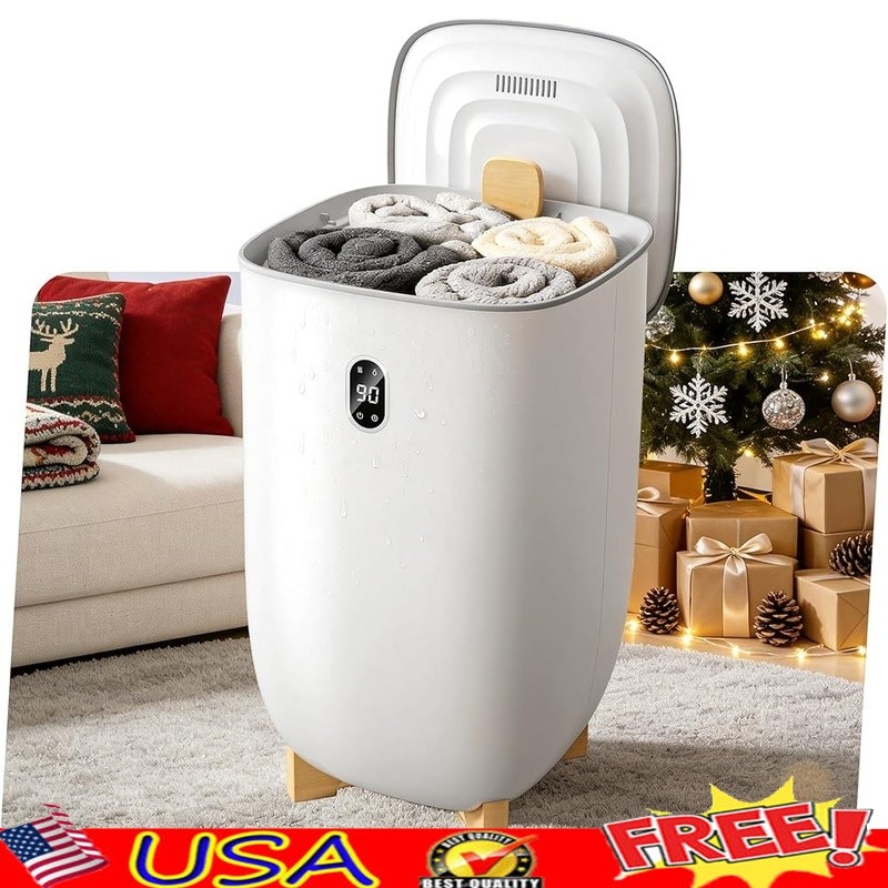 Towel Warmer & Dryer W/ Ventilation Multiple Time Settings Aromatherapy Holder
