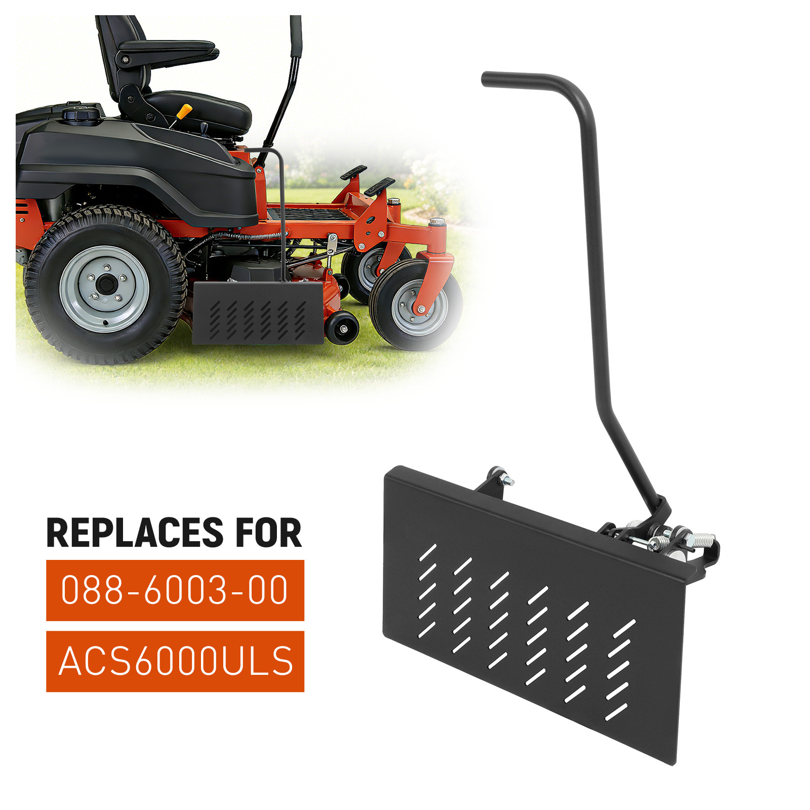 Chute Blocker For ZT Mowers Toro #ACS6000ULS 088-6003-00 w/Mounting hardware