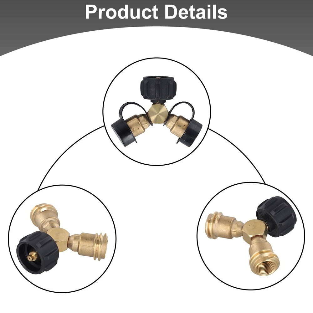 Multi Purpose Propane Tank Adapter Tee for Various Propane powered Devices